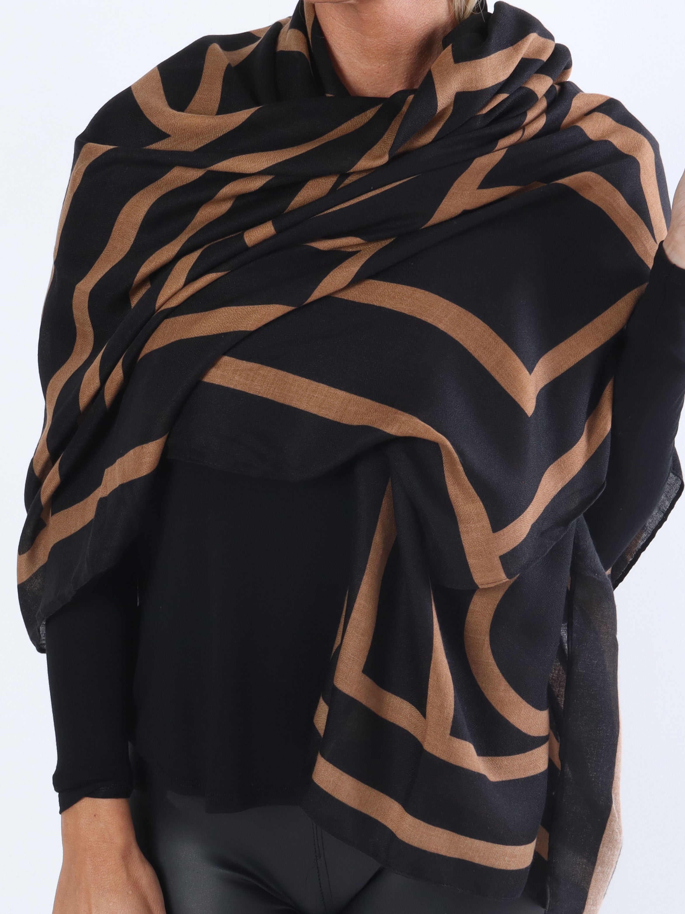 Malia - Stor halsduk med mönster